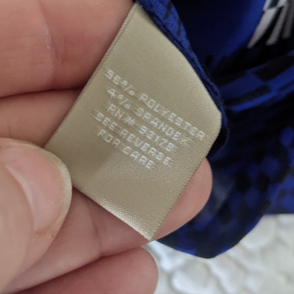 JOAN Vaas Geometric Sleeveless Maxi Dress Navy Yellow M - Picture 12 of 16